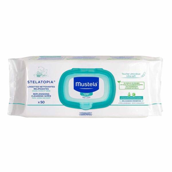 Mustela Stelatopia Replenishing Cleansing Wipes 50 Adet - 1