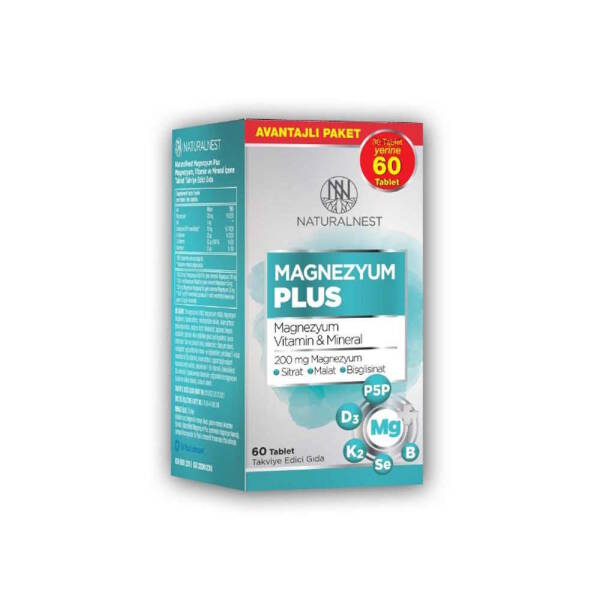 Naturalnest Magnesium Plus 60 Tablet - 1
