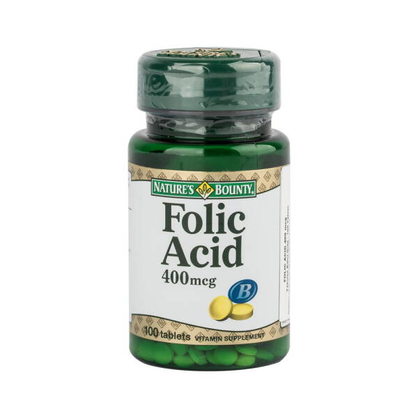 Nature's Bounty Folic Acid 400mcg 100 Tablet - 1