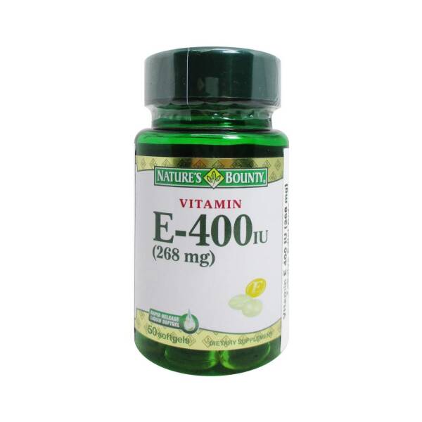 Nature's Bounty Vitamin E 400 IU Pure D-Alpha 50 Softjel - 1