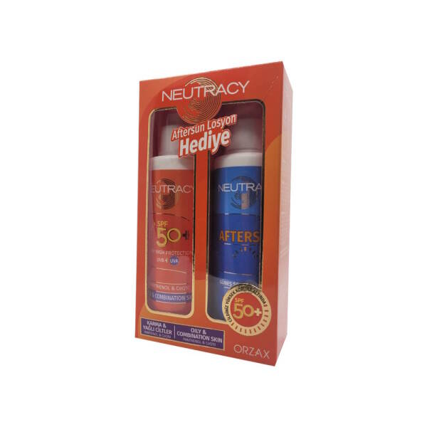 Neutracy Karma ve Yağlı Ciltler İçin Güneş Koruyucu Krem SPF50+ 150ml Aftersun Losyon 150ml Hediye - 1