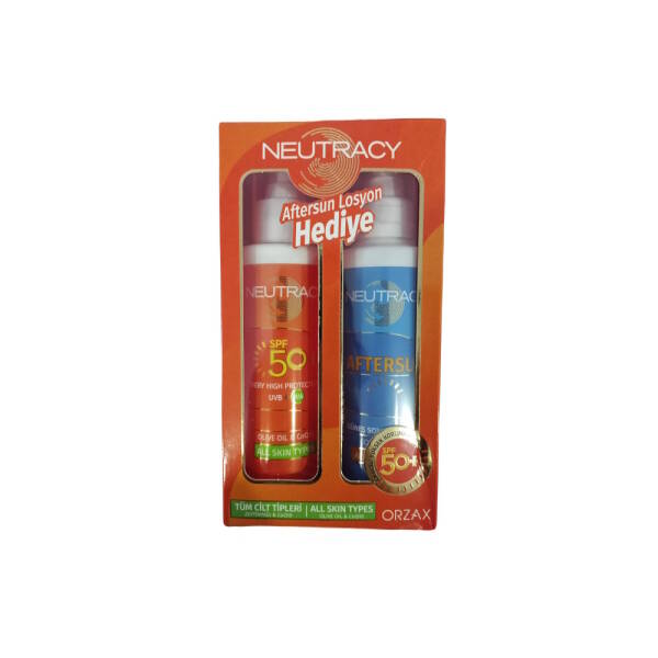 Neutracy Tüm Ciltler Vücut İçin Güneş Koruyucu Losyon SPF50+ 150ml Aftersun Losyon 150ml Hediye - 1