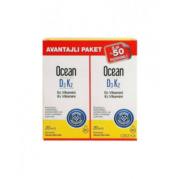 Ocean D3 K2 Vitamin 20ml İkincisi %50 İndirimli - 1