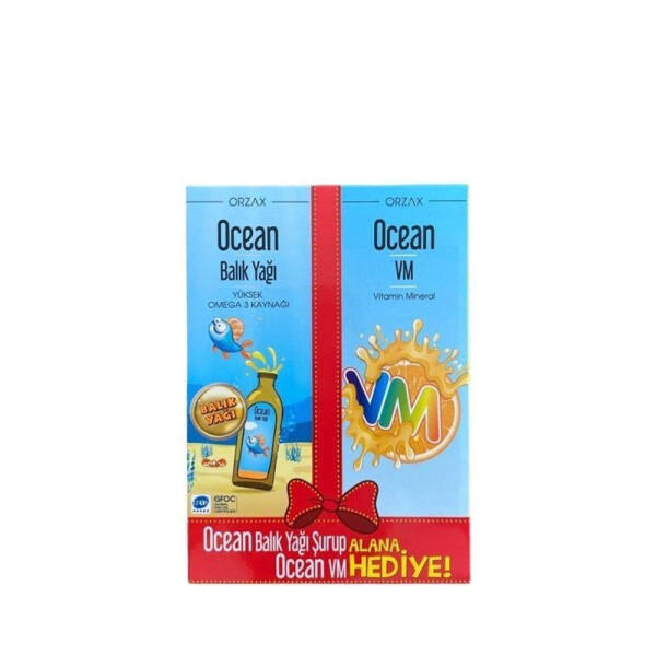 Ocean Portakal Aromalı Balık Yağı 150ml + Ocean VM Portakal Aromalı 150ml Avantajlı Paket - 1