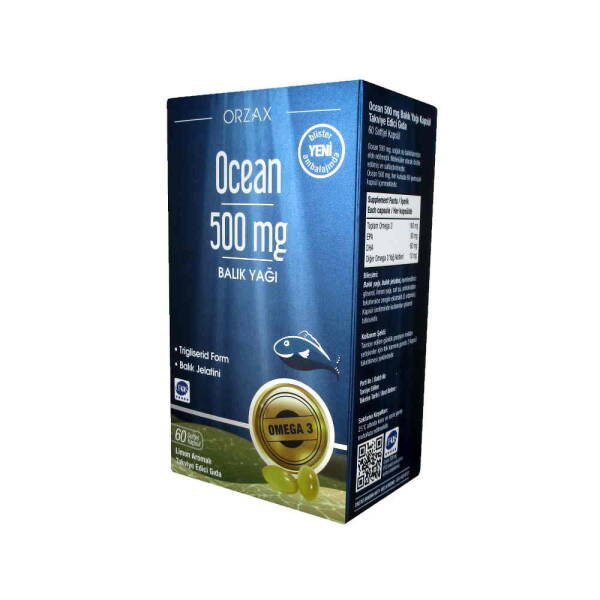 Ocean Pure Fish Oil 500mg 60 Kapsül - 1