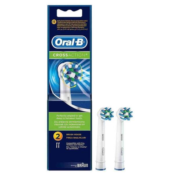 Oral-B Crossaction Yedek Fırça Başlığı 2 Adet - 1