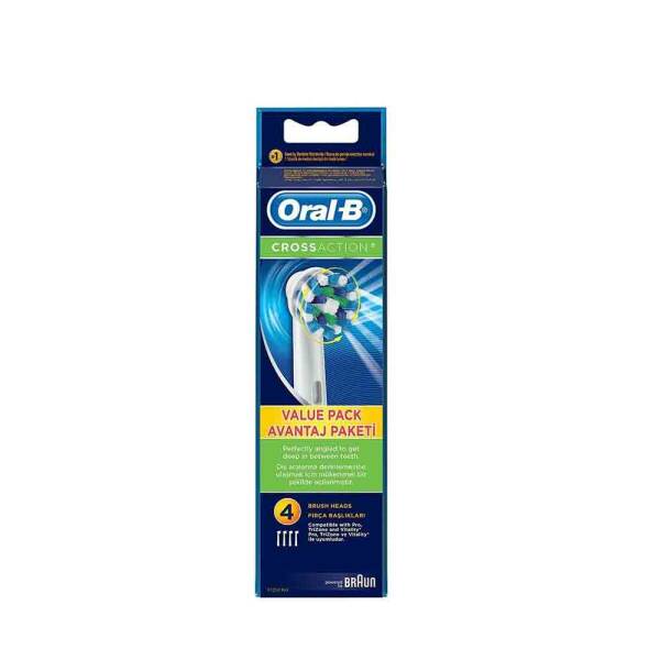 Oral-B Crossaction Yedek Fırça Başlığı 4 Adet - 1