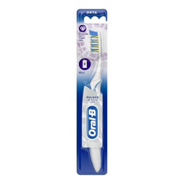 Oral-B Pulsar 3d White Luxe Pilli Diş Fırçası Orta - 1