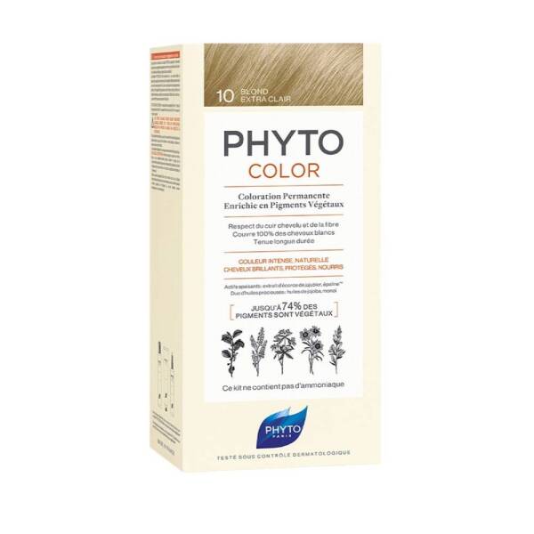 Phyto Phytocolor 10 Bitkisel Saç Boyası Çok Açık Sarı - 1