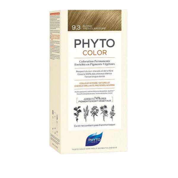 Phyto Phytocolor 9.3 Bitkisel Saç Boyası Açık Sarı Dore - 1