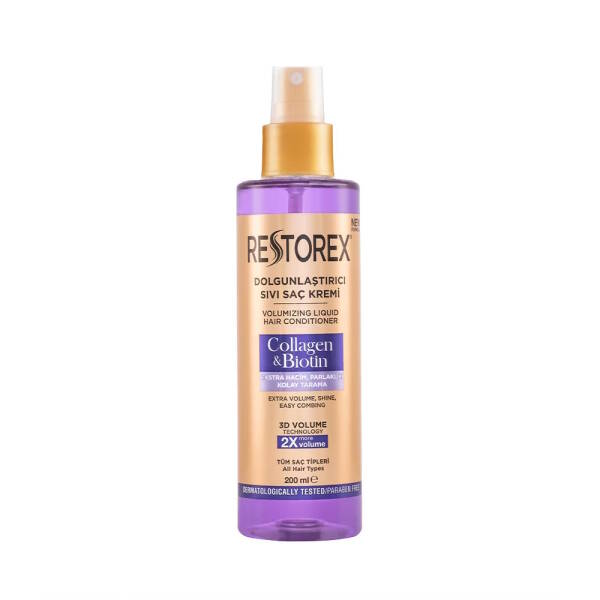 Restorex Collagen and Biotin Dolgunlaştırıcı Sıvı Saç Kremi 200ml - 1