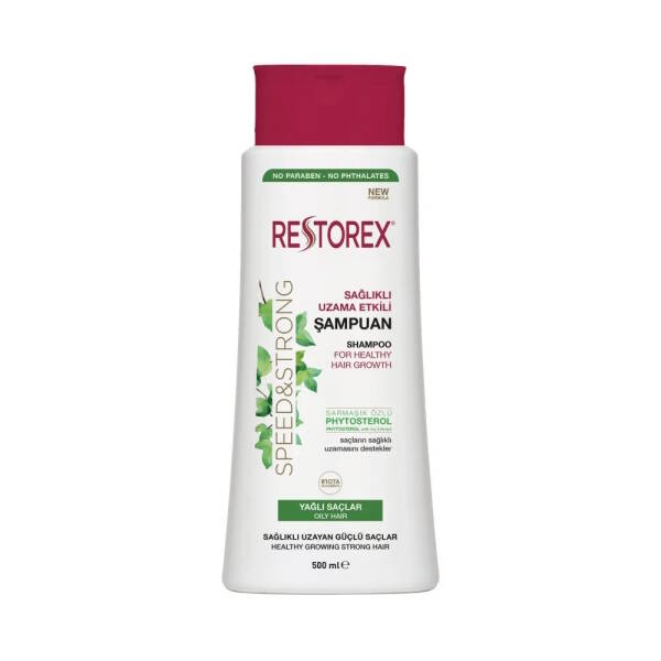 Restorex Speed and Strong Sağlıklı Uzama Etkili Şampuan 500ml Yağlı Saçlar - 1