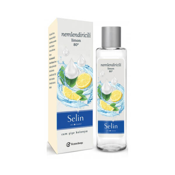 Selin Cam Şişe Nemlendiricili Limon Kolonyası 180ml - 1