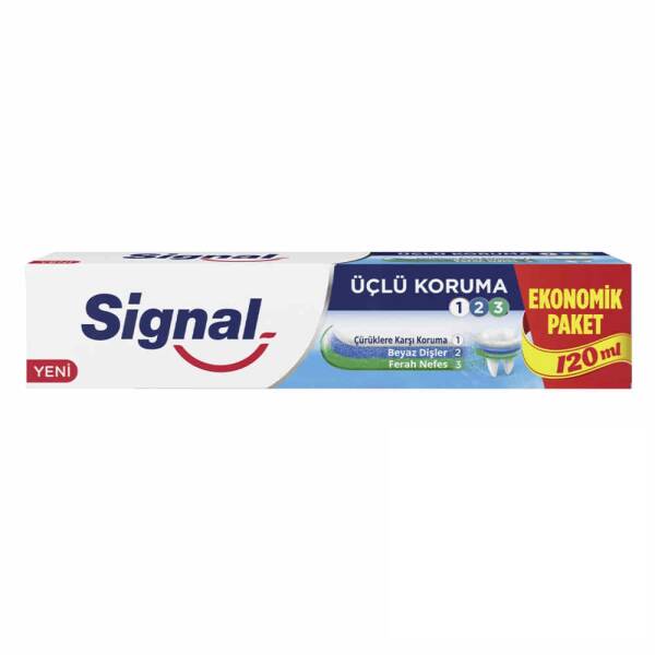 Signal Üçlü Koruma Diş Macunu Ekonomik Paket 120ml - 1