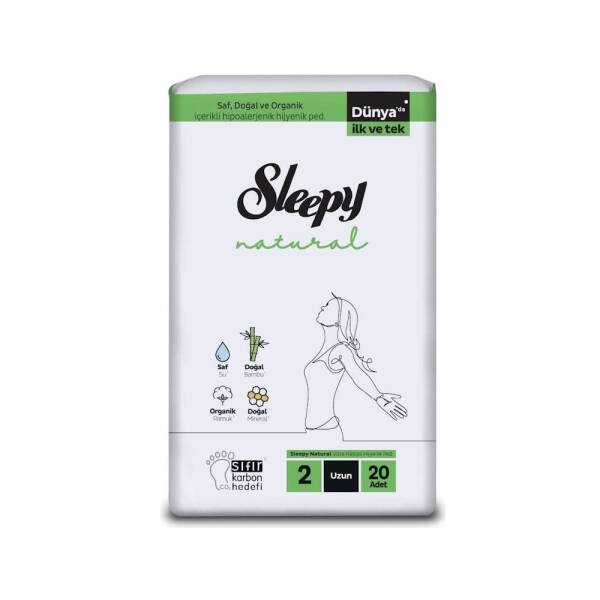 Sleep Natural Ultra Sensitive Hijyenik Ped - Uzun - 20 Adet - 1