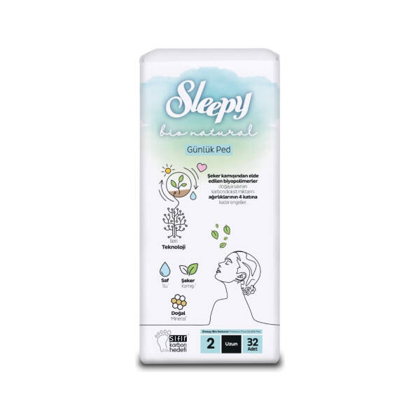 Sleepy Bio Natural Günlük Ped 12 Uzun 32 Adet - 1