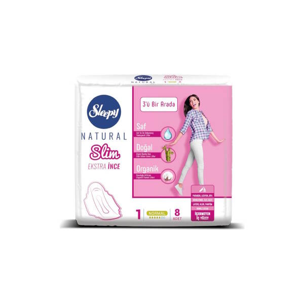 Sleepy Natural Slim Ekstra İnce Ped 1 Normal 8 Adet - 1