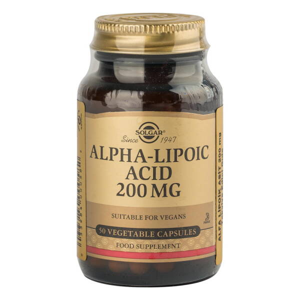 Solgar Alpha Lipoic Acid 200mg 50 Kapsül - 1
