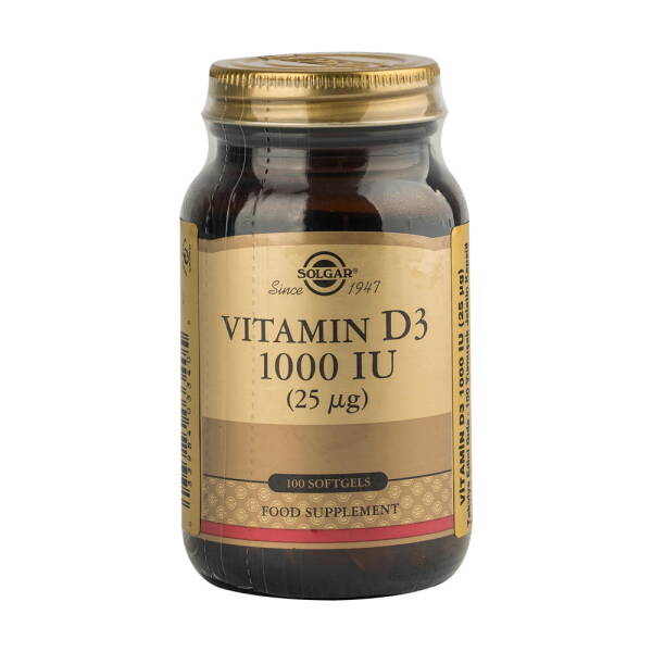 Solgar Vitamin D3 1000 IU 100 Kapsül - 1