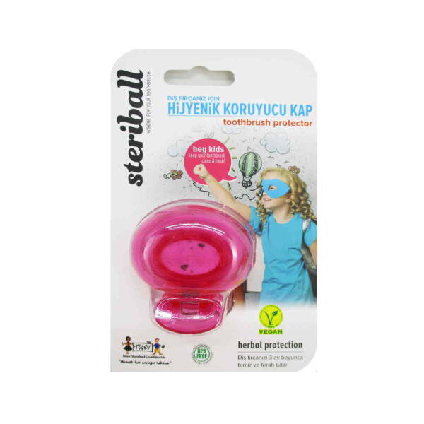 Steriball Toothbrush Protector Kids Pink - 1