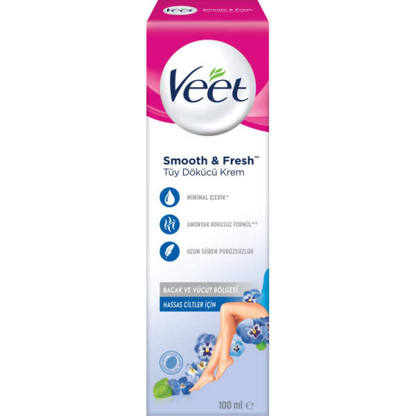 Veet Hassas Ciltere Özel Bacak ve Vücut Bölgesi Tüy Dökücü Krem 100ml - 1