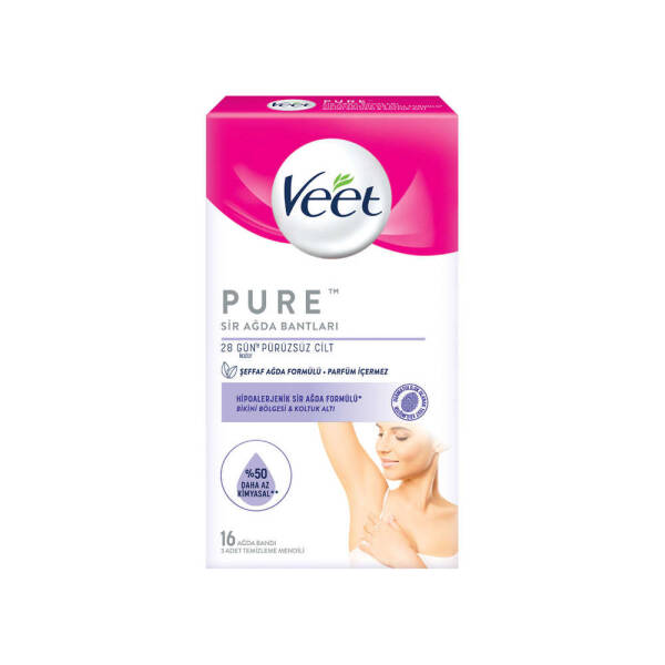 Veet Pure Sir Ağda Bantları 16 Adet - 1