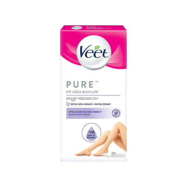 Veet Pure Sir Ağda Bantları 20 Adet - 1