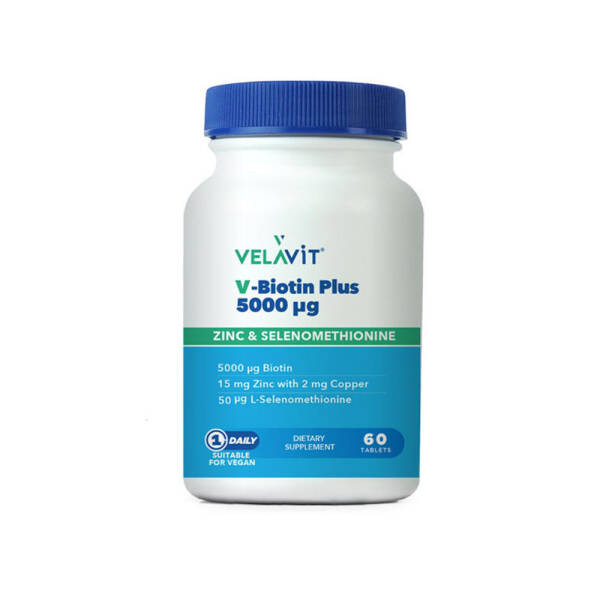 Velavit V-Biotin Plus 5000ug 60 Tablet - 1