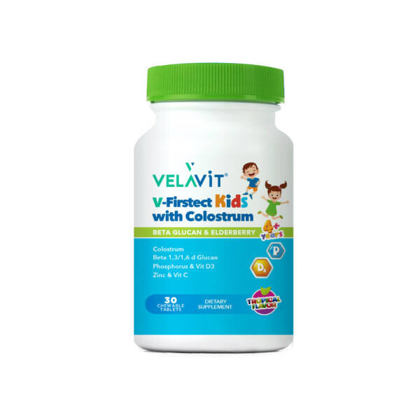 Velavit V-Firstect Kids With Colostrum 30 Çiğneme Tableti - 1