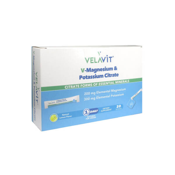 Velavit V-Magnesium & Potassium Citrate 20 Toz Poşet - 1