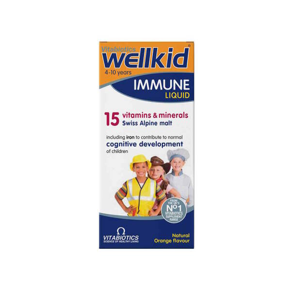 Vitabiotics Wellkid Immune Liquid 150ml Portakal Aromalı - 1