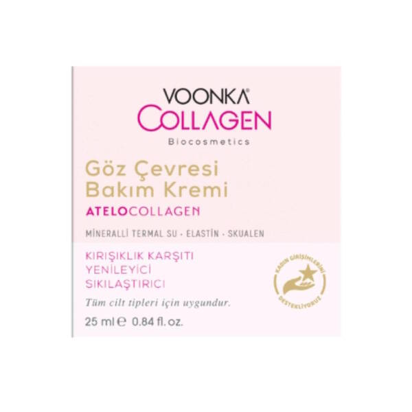 Voonka Collagen Atelocollagen Göz Çevresi Bakım Kremi 25ml - 1