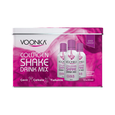 Voonka Collagen Beauty Shake Drink Mix Portakal Şeftali Aromalı Koajen 15x50ml - 2