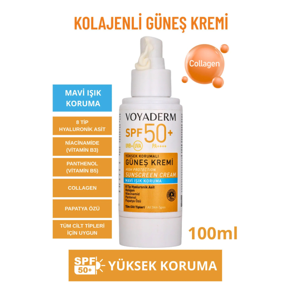 Voyaderm SPF 50+ Yüksek Korumalı Güneş Koruyucu Krem 100 ml - 2