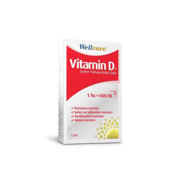 Wellcare Vitamin D3 600IU 5ml - 1