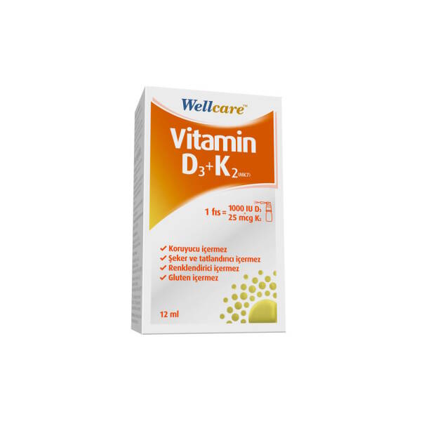 Wellcare Vitamin D3+K2 12ml - 1