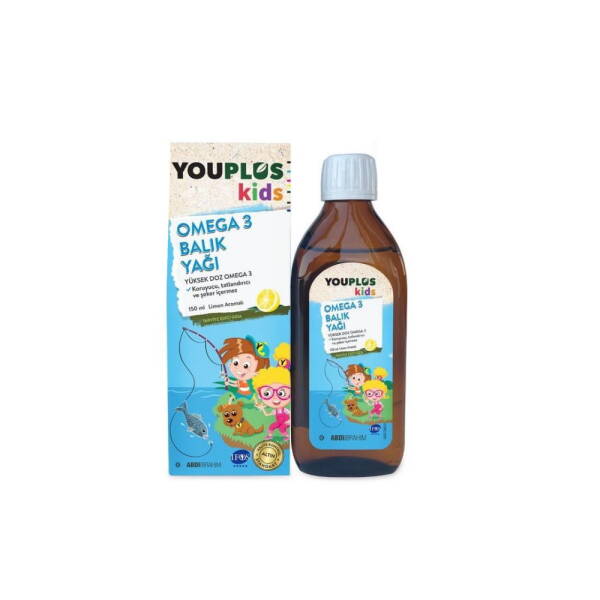 Youplus Kids Omega 3 Balık Yağı 150ml Limon Aromalı - 1