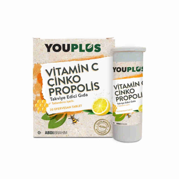 Youplus Vitamin C Çinko Propolis 20 Efervesan Tablet - 1
