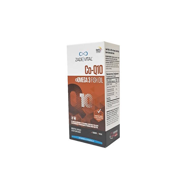 Zade Vital Co-Q10 Omega 3 Fish Oil 30 Kapsül - 1