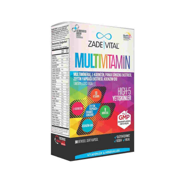 Zade Vital Multivitamin High-5 30 Kapsül - 1