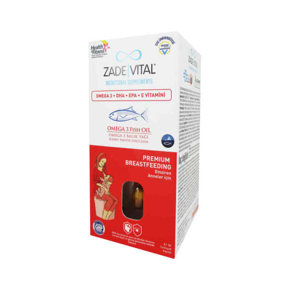 Zade Vital Omega 3 Fish Oil Premium Breastfeeding 50 Kapsül - 1