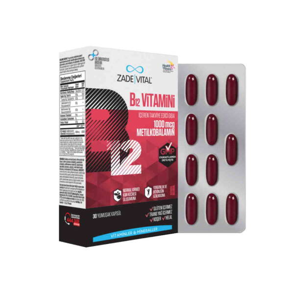 Zade Vital Vitamin B12 30 Kapsül - 1